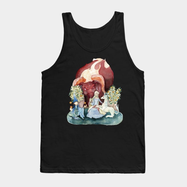 The Last Unicorn Medieval Tank Top by Miriam Steinau